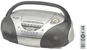 img 2 attached to 📻 Sony CFD-S300 CD Radio Cassette Recorder Boombox: A Stylish Silver Audio Companion