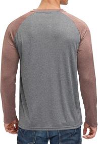 img 3 attached to Moisture Athletic Baseball T Shirts Gray Coffee Men's Clothing and Active