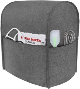 img 3 attached to 🎛️ Taufey Dust Cover with Pockets - Gray, Compatible with Tilt Head 4.5-5 Quart KitchenAid Stand Mixer