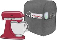 🎛️ taufey dust cover with pockets - gray, compatible with tilt head 4.5-5 quart kitchenaid stand mixer logo