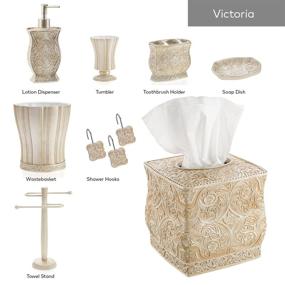 img 3 attached to 🚽 Creative Scents Victoria Bathroom Trash Can (8.5" x 8.5" x 9.25") - Decorative Wastebasket- Durable Resin Waste Paper Baskets - Space Friendly Bath Rubbish Dust Bin - Elegant Shower Decor