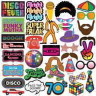 🕺 groovy disco photo prop pack - vibrant 1970s retro party decorations, supplies and gifts логотип