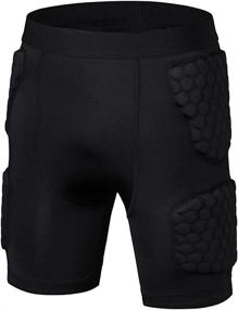 img 2 attached to 🩳 Ultimate Men's Padded Shorts: Skate, Compression, Basketball – Hip Protective Underwear