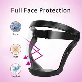 img 1 attached to 👓 High-Definition Full Face Shields with Anti-Fog Protection for Ultra-Clear Eye Safety