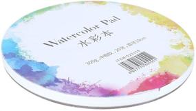 img 1 attached to 🎨 Portable Watercolor Paper Painting: Cold Pressed Pure Cotton, Acid Free & Travel-Friendly (Round Watercolor Book, 10.5cm/24 Sheets)