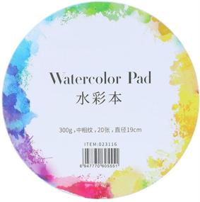 img 3 attached to 🎨 Portable Watercolor Paper Painting: Cold Pressed Pure Cotton, Acid Free & Travel-Friendly (Round Watercolor Book, 10.5cm/24 Sheets)