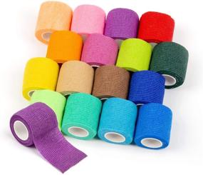 img 4 attached to 🔍 Enhanced SEO: 16-Pack Cohesive Tattoo Grip Cover Wrap, Self-Adhesive Elastic Bandage Handle Grip Tube