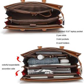 img 1 attached to 👜 Stylish CLUCI Leather Briefcase: 15.6 Inch Laptop Bag for Women - Perfect for Business and Work