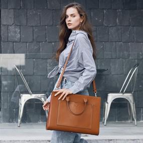 img 3 attached to 👜 Stylish CLUCI Leather Briefcase: 15.6 Inch Laptop Bag for Women - Perfect for Business and Work