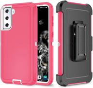 high-performance szfirstey case with belt-clip holster for galaxy s20 fe - hot pink/white: ultimate protection for your phone logo