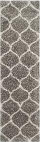 img 3 attached to SAFAVIEH Hudson Shag Collection SGH280B Moroccan Ogee Trellis 2-inch Thick Runner, Grey/Ivory - Perfect for Living, Bedroom, Dining or Entryway