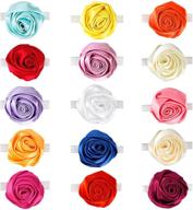 🌹 segarty cat collar flowers set - 15 pcs adjustable elastic pet flower collars for female dogs and cats - ideal for valentines, wedding costumes, grooming bows, and gifts - stylish rose accessory for improved seo логотип