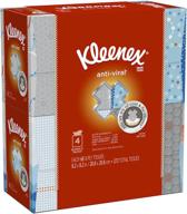 🤧 kleenex anti-viral facial tissues - cube box, 68 tissues, 4 packs logo