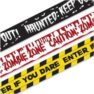 halloween zombie caution tape & zombie posters pack: the ultimate fright tape bundle for zombie or halloween party logo