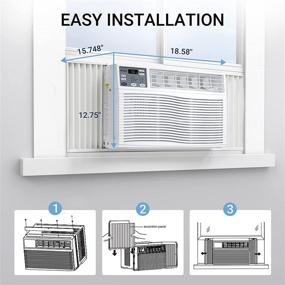 img 1 attached to 🌬️ Кондиционер Gree 8000 BTU для оконного монтажа: функции охлаждения, осушителя и вентилятора для помещений до 350 кв. футов