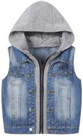 👚 stylish mallimoda sleeveless denim jacket - perfect kids jean vest hoodies for fashionable outerwear logo