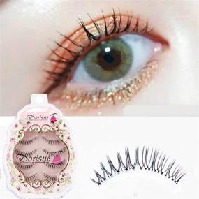 img 1 attached to 👁️ Dorisue Eyelashes - Natural Look 3D Lightweight Short Eyelashes - Perfect for Everyday Wear - Handmade Lashes with High Quality - Pack of 4 (E3)