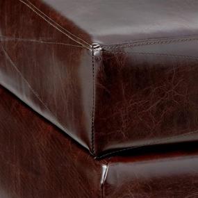 img 1 attached to 🛋️ Brown Burlington Leather Storage Ottoman by Christopher Knight Home: Enhance Your Space with Style and Functionality