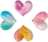 ❤️ airssory 40 pcs resin kawaii heart slime beads with glitter powder - perfect for crafts, diy accessories, scrapbooking logo