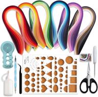 upgrade your paper quilling craft - juya paper quilling kits with 30 vibrant colors, 600 strips, and 8 blue tools (paper width: 3mm) logo