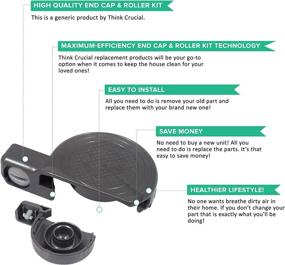 img 2 attached to Think Crucial Replacement Vacuum Roller and Cap for Dyson DC-25, DC25 🔧 - Compatible with Part # 917391-01, 914123-01 - Includes 2 Caps and 1 Roller