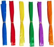 🌈 sportime rainbow ribbon wands - set of 6, 36 inches - vibrant and versatile! logo