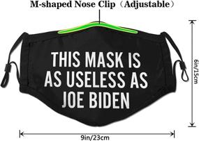 img 3 attached to 🔥 Incredible Comfort and Protection with the Joe Biden Dust Mask Mouth Face Cover - Adjustable, Breathable, Washable, Reusable, and Windproof (Black)