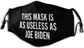 img 4 attached to 🔥 Incredible Comfort and Protection with the Joe Biden Dust Mask Mouth Face Cover - Adjustable, Breathable, Washable, Reusable, and Windproof (Black)