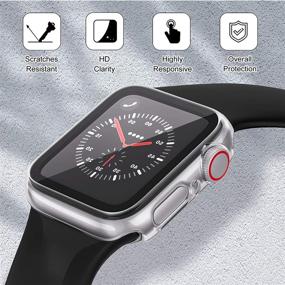 img 2 attached to 📱 EDIMENS 2 пакета жесткого чехла из поликарбоната для Apple Watch Series 6 / SE / 5 / 4 40mm - тонкий защитный чехол из закаленного стекла