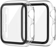 📱 edimens 2 пакета жесткого чехла из поликарбоната для apple watch series 6 / se / 5 / 4 40mm - тонкий защитный чехол из закаленного стекла логотип