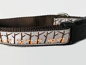 img 4 attached to 🍂 CanineDesign Medium and Large, 1 inch Wide, Adjustable Nylon Autumn Dog Collar for Fall