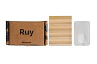 ruy natural alum block with wood tray - large size | fragrance-free aftershave and crystal deodorant for men and women | handpolished | anti-ingrown hair | 24hr odor protection | 100% natural | 2.6 oz logo