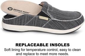 img 2 attached to Rubber Support Loafers Plantar Fasciitis Men's Shoes for Loafers & Slip-Ons