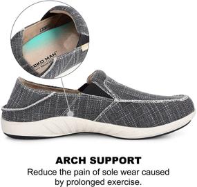 img 3 attached to Rubber Support Loafers Plantar Fasciitis Men's Shoes for Loafers & Slip-Ons