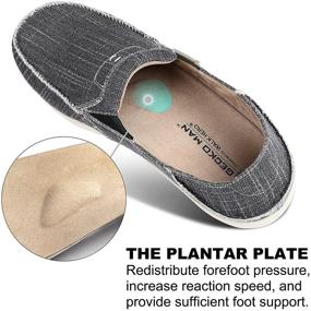 img 1 attached to Rubber Support Loafers Plantar Fasciitis Men's Shoes for Loafers & Slip-Ons