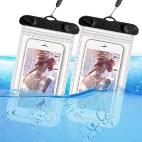 img 4 attached to ORIbox Waterproof Pouch: Underwater Case for iPhone 12, Galaxy, Pixel - Black (2 Packs)