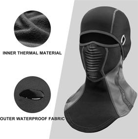 img 1 attached to ❄️ Balaclava Ski Mask - Windproof Fleece Thermal for Men and Women, Cold Weather