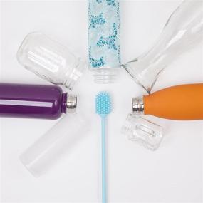 img 3 attached to Top Rated Silicone Long Handle Bottle Brush Cleaner - Flexible Ergonomic Design - Scratch-Free Brush for Sports Bottles, Baby Bottles, Thermoses, Tumblers, Glasses