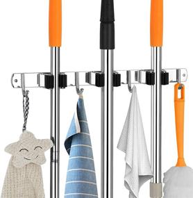 img 4 attached to 🧹 Tongtai Stainless Wall-Mounted Cleaning Supply Organizer