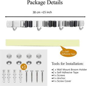 img 3 attached to 🧹 Tongtai Stainless Wall-Mounted Cleaning Supply Organizer