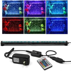 img 3 attached to SZMiNiLED Aquarium Light with Air Bubble Hole, 5050 RGB LED Fish Tank Light with 16 Colors and 4 Modes, IP68 Waterproof LED Aquarium Lights with Remote Controller for Fish Tank - Enhanced SEO