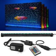 szminiled aquarium light with air bubble hole, 5050 rgb led fish tank light with 16 colors and 4 modes, ip68 waterproof led aquarium lights with remote controller for fish tank - enhanced seo logo