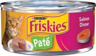 premium friskies classic pate salmon dinner - pack of 24, 5.5oz cans - nutritious canned cat food logo