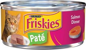 img 4 attached to Premium Friskies Classic Pate Salmon Dinner - Pack of 24, 5.5oz Cans - Nutritious Canned Cat Food