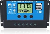 ⚡️ gdcreestar solar charge controller usb 12v / 24v auto 10a - pwm solar panel battery controller 10amp solar regulator with dual usb lcd - suitable for small solar systems logo