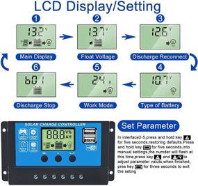 img 1 attached to ⚡️ Gdcreestar Solar Charge Controller USB 12V / 24V Auto 10A - PWM Solar Panel Battery Controller 10Amp Solar Regulator with Dual USB LCD - Suitable for Small Solar Systems