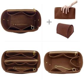 img 2 attached to 👜 Efficient Organizer Insert: Bottle Holder & Shaper for Women's Accessories