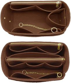 img 4 attached to 👜 Efficient Organizer Insert: Bottle Holder & Shaper for Women's Accessories
