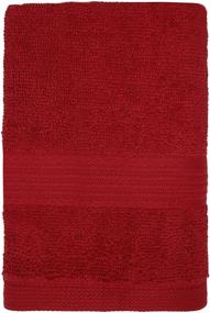 img 2 attached to TRIDENT Fresh Hand Towels, Set of 4, 100% Cotton, Highly Absorbent Bathroom Hand Towels, Super Soft Salon Towels (Red)