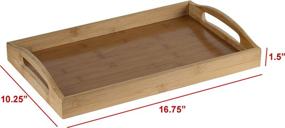 img 1 attached to Bamboo Handled Breakfast Serving Tray: A Stylish Way to Start Your Day